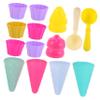 BCOATH 3Set Ice Cream Creative Beach Playset with Cone Scoop and Cupcake Molds for Imaginative Outdoor Seaside Fun view 1