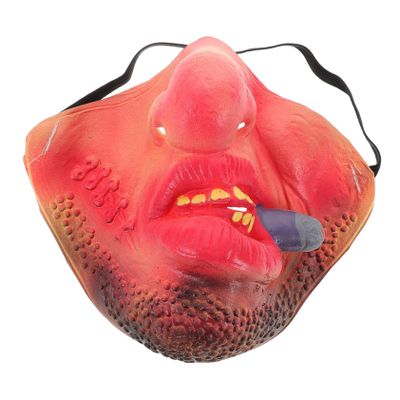 BCOATH Funny Half Face for Adults Silly Prank Cosplay Accessory for Halloween and Christmas Parties Comfortable Breathable Game Prop for Masquerade