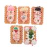 BCOATH 5pcs Simulated Cookie Model with Layered Cream and Fruit Non-Toxic PVC Fake Food Props for Party Decorations Baking Classroom Learning Photography and Display view 1