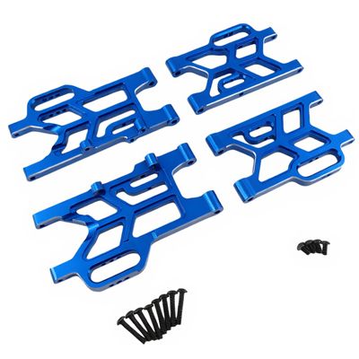 Aluminum Front & Rear Suspension A-Arms Set for Arrma 1/8 Mojave 4X4 4S BLX RC Car, CNC Alloy Upgrade Parts, Replace ARA330789 & ARA330790