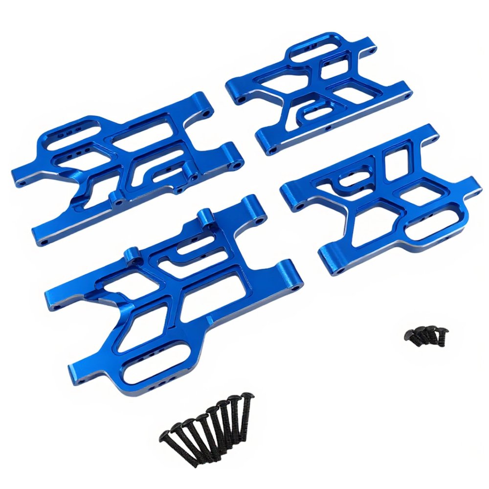Aluminum Front & Rear Suspension A-Arms Set for Arrma 1/8 Mojave 4X4 4S BLX RC Car, CNC Alloy Upgrade Parts, Replace ARA330789 & ARA330790