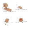 KONTONTY Wooden Ice Cream Play Set Pretend Kitchen with Simulation Popsicle Donut Egg Stick Educational Role Play Food for Safe Smooth Surface Wood Material Color Recognition Learning view 2