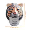 BCOATH Realistic Latex Tiger Headdress Mask for Halloween Masquerade Prank Face Cover Comfortable Unique Animal Cosplay Performance Prop for Party Festival view 2