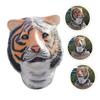 BCOATH Realistic Latex Tiger Headdress Mask for Halloween Masquerade Prank Face Cover Comfortable Unique Animal Cosplay Performance Prop for Party Festival view 3