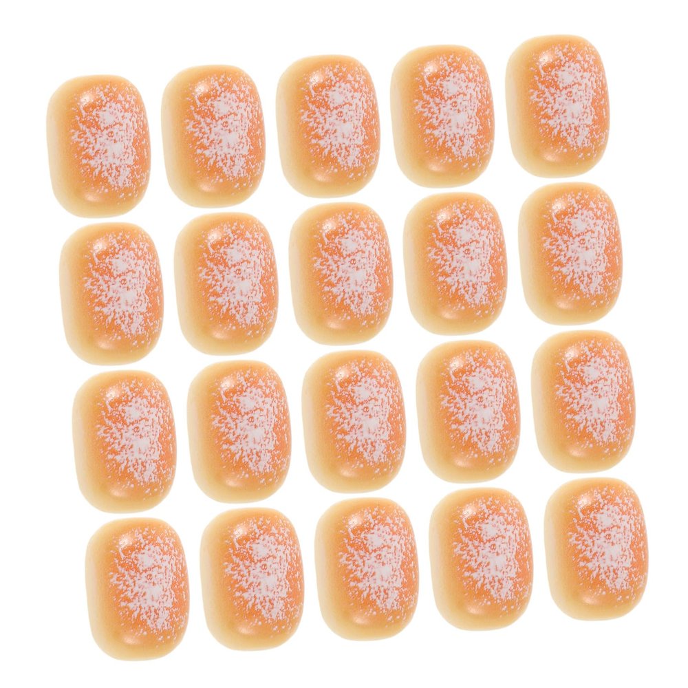 BRIGHTFUFU 50pcs Miniature Resin Bread Models Artificial Coconut Bread Decorations for DIY Craft Mini Food Simulation Props for Kitchen Home Display and Dollhouse Accessories