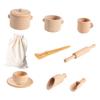 COOLHIYA Wooden Tea Party Set Pretend Play Afternoon Tea Safe Non-Toxic Material Educational Role Play for Boys and Interactive Fun view 1