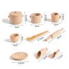 COOLHIYA Wooden Tea Party Set Pretend Play Afternoon Tea Safe Non-Toxic Material Educational Role Play for Boys and Interactive Fun view 2