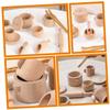 COOLHIYA Wooden Tea Party Set Pretend Play Afternoon Tea Safe Non-Toxic Material Educational Role Play for Boys and Interactive Fun view 3