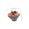 BRIGHTFUFU 2pcs Miniature Fake Sushi Realistic Japanese Rice and Fish Simulation Play Kitchen Accessories for Food Photography Party Display view 2