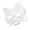 HAKIDZEL 5 Pcs DIY Cat Masks Blank Half Face Craft Blanks for Painting Masquerade Cosplay Costume Party Decor with Elastic Bands Paper Pulp view 2