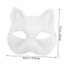 HAKIDZEL 5 Pcs DIY Cat Masks Blank Half Face Craft Blanks for Painting Masquerade Cosplay Costume Party Decor with Elastic Bands Paper Pulp view 3