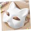 HAKIDZEL 5 Pcs DIY Cat Masks Blank Half Face Craft Blanks for Painting Masquerade Cosplay Costume Party Decor with Elastic Bands Paper Pulp view 4