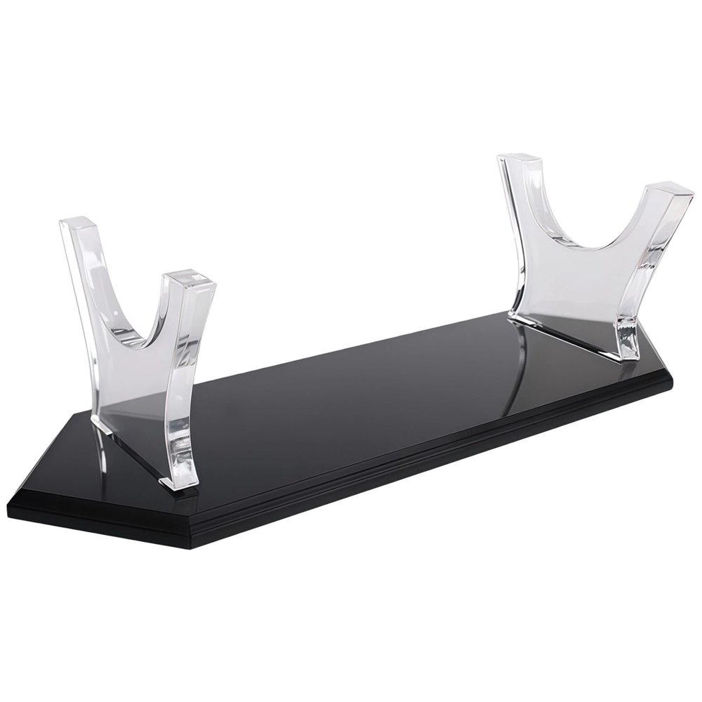 LUMINFLY Acrylic Stand for, Wand, Knife Display, with Black Base, 9.4 in X 2.6 in (24 Cm X 6.5 Cm), for Collectibles
