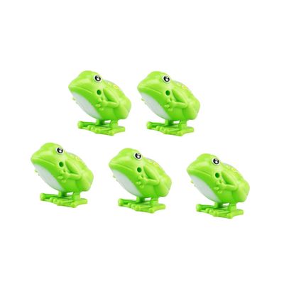Gogogmee 5pcs Wind-up Frogs Clockwork for Plastic Jumping Educational with Random Belly Colors Enhances Coordination and Imagination for Boys Random Color