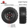 4PCS 1.9'' Metal Wheel Rim Tire Tyre 120x48mm Hex Hub 12mm RC Spare Parts for 1/10 TRAXXAS TRX4 RGT EX86181 Yikong Crawler RC Car view 2