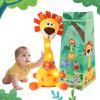 Dancing Talking Lion Plush Toy, Interactive Mimicking Recording Repeating Lion Stuffed Animal, Singing 10 Children's Songs, Tummy Time Light Up Toy for Toddlers 1-3 Years, Forest Birthday Party Gifts view 1