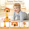 Dancing Talking Lion Plush Toy, Interactive Mimicking Recording Repeating Lion Stuffed Animal, Singing 10 Children's Songs, Tummy Time Light Up Toy for Toddlers 1-3 Years, Forest Birthday Party Gifts view 3