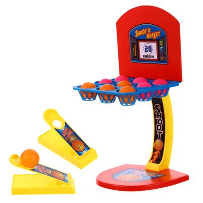 BCOATH Colorful Plastic Basketball Game for Indoor Tabletop Fun Sports Enhancing Hand-Eye Coordination and Concentration Family Gathering