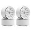 Rc Parts For Axial 1/10 4PCS Beadlock 1.9 Wheel Hub Rim RC Crawler Car Upgrade Accessories Replacement Parts(White) view 1