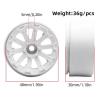 Rc Parts For Axial 1/10 4PCS Beadlock 1.9 Wheel Hub Rim RC Crawler Car Upgrade Accessories Replacement Parts(White) view 2