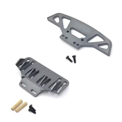 Rc Parts For Wltoys 284131 K969 K979 K989 K999 P929 For MINI-Q RC01 1/28 Metal Front Rear Bumper RC Car Upgrade Parts Accessories(Gray)