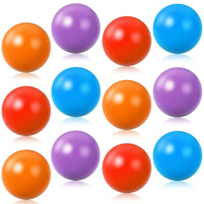 Civaner 12 Pieces Multi Colored Plastic Replacement Balls Small Bulldozer Popper Toy Balls 1.75 Inch Soft Crush Proof Air Filled Ocean Ball for Toddlers (Vibrant)