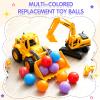 Civaner 12 Pieces Multi Colored Plastic Replacement Balls Small Bulldozer Popper Toy Balls 1.75 Inch Soft Crush Proof Air Filled Ocean Ball for Toddlers (Vibrant) view 2