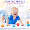 Civaner 12 Pieces Multi Colored Plastic Replacement Balls Small Bulldozer Popper Toy Balls 1.75 Inch Soft Crush Proof Air Filled Ocean Ball for Toddlers (Vibrant) view 4