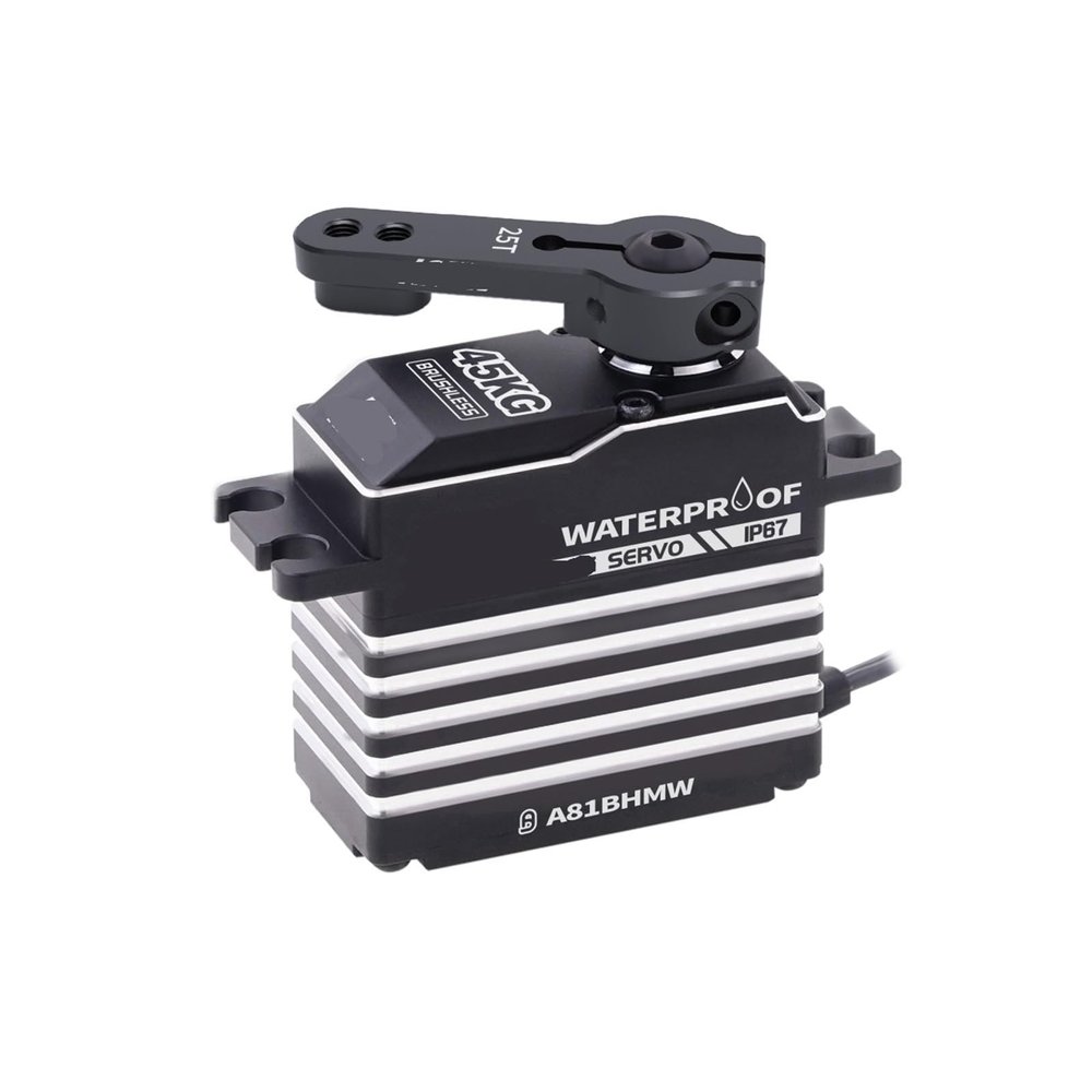 A81BH 45KG Monster Torque 0.085s High Speed Magnetic Waterproof Digital Brushless Servo Suitable for 1/8 1/10(A81BHMW 45KG Servo B)