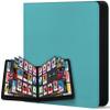 12 Pocket Card Binder, Zipper Trading Card Binder, 720 Large Capacity Side Loading Non-Ring Card Album, Double Sided Acid-Free Card Protector Binder, Card Collection for TCG, MTG, Sport Card, Teal view 1