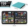 12 Pocket Card Binder, Zipper Trading Card Binder, 720 Large Capacity Side Loading Non-Ring Card Album, Double Sided Acid-Free Card Protector Binder, Card Collection for TCG, MTG, Sport Card, Teal view 2