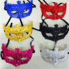 Princess Mask - Sequin Lace Venetian Half Face Mask for Parties(Red) view 3