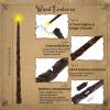 KingVows Light Up Magic Wizard Wand with 4 Color Lights & Sound Illuminating Witch Sorcerer Toys for Kids Roleplay and Party Fun, Brown, 2 Pack view 3