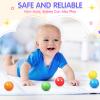 Civaner 6 Pieces Multi Colored Plastic Replacement Balls Small Bulldozer Popper Toy Balls 1.75 Inch Soft Crush Proof Air Filled Ocean Ball for Toddlers (Vibrant) view 3