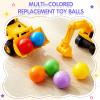 Civaner 6 Pieces Multi Colored Plastic Replacement Balls Small Bulldozer Popper Toy Balls 1.75 Inch Soft Crush Proof Air Filled Ocean Ball for Toddlers (Vibrant) view 4