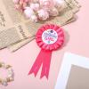 Birthday Pin for Girl, Its My Birthday Pin for Women Pink Satin Grosgrain Ribbon Badge Brooch Pins Women Girls Kids for Party Accessories view 3