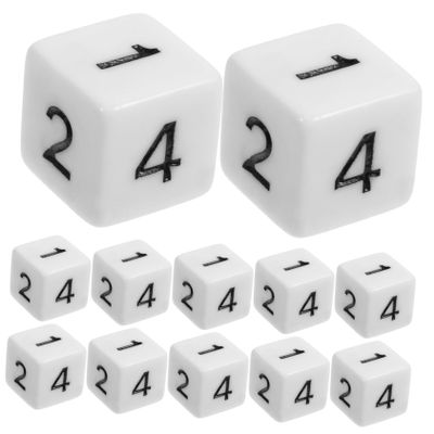 BCOATH 30pcs White Acrylic Dice for Board Games Classroom Teaching Game Props Lightweight Accessories for Indoor Outdoor Use