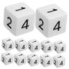 BCOATH 30pcs White Acrylic Dice for Board Games Classroom Teaching Game Props Lightweight Accessories for Indoor Outdoor Use view 1