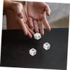 BCOATH 30pcs White Acrylic Dice for Board Games Classroom Teaching Game Props Lightweight Accessories for Indoor Outdoor Use view 2