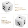 BCOATH 30pcs White Acrylic Dice for Board Games Classroom Teaching Game Props Lightweight Accessories for Indoor Outdoor Use view 4