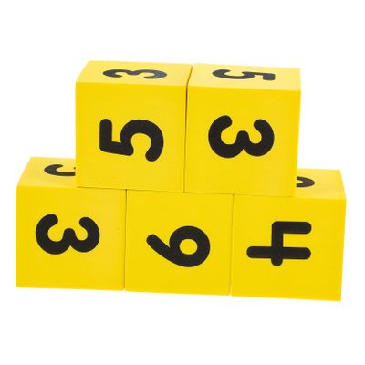 BRIGHTFUFU 5pcs Colorful EVA Foam Dice Educational Game Dices for Party Board Games Teaching Aids with Smooth Rounded Corners for Home Pub Entertainment