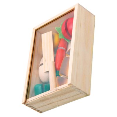 BCOATH Wooden Fruit Cutting for Pretend Play Food for Educational Kitchen Plaything for Fine Motor Skills and Color Recognition Development