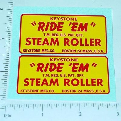 Replacement for fits Pair Keystone Ride Em Steam Roller Stickers KY-020