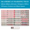 AurAlchemy Travel American Mahjong Tile Set | 166 PCS 0.8 Inch Mini Mahjong Game Tiles, 4 Wooden Racks, Floral Storage Bag, 3 Dice & Beginner's Guide, Complete Portable Set view 4