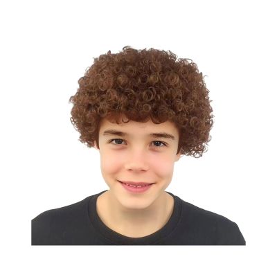 VEAREAR Curly Wig Colorful Clown Cosplay Wig Halloween Costume Fancy Party Stage Performance Boys Girls Synthetic Wig Coffee