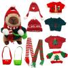 25cm Christmas Capybara Plush Toy with 10Pcs Clothes Accessories, Christmas Dress Up Stuffed Animal Doll Birthday Gift for Boys and Girls view 1