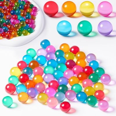Lewtemi 1500 Pcs Marbles Bulk Cats Eyes Glass Marbles Color Mixing 0.55'' Solid Round Glass Marble for Kids Slingshot DIY Home Decoration Chinese Checkers Game for Crafting Party Favor(Bright Color)
