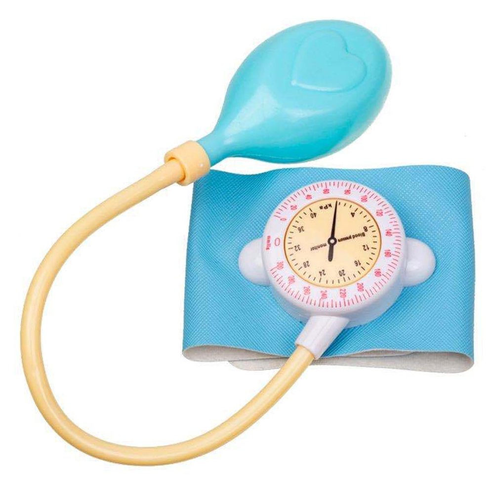 Play Doctor Set for Toddlers, Realistic Educational Blood Pressure Cuff, Preschool Learning Kids Doctors Play Set for Blood Pressure Measurement Blue, Toddler Doctor
