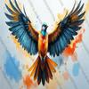 1000 Piece Jigsaw Puzzle Holiday Collection Colorful Bird in Flight Watercolor Jigsaw Puzzle for Adults Puzzle Game Christmas view 1