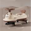 Push Car Ride On Toy with Flash Wheel Traction Rope Anti-Rollover Foot-to-Floor Walker Wiggle Car(Pink) view 2
